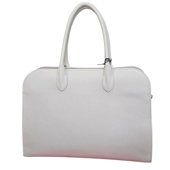 CLAUDIA FIRENZE Made In Italy Leather Pebbled Crossbody/hand Bag. White. NWT - Picture 2 of 16